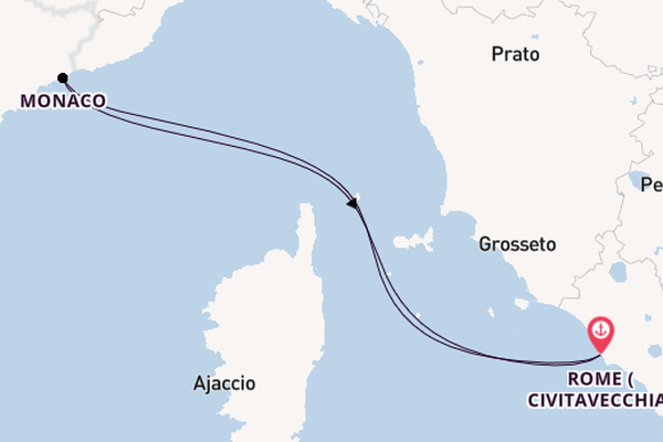 Western Mediterranean from Rome (Civitavecchia), Italy with the EXPLORA II