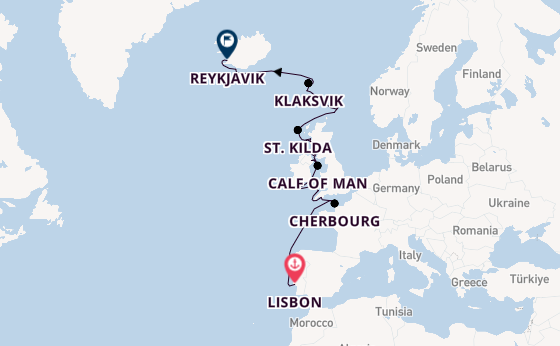 British Isles from Lisbon, Portugal with the Seabourn Pursuit