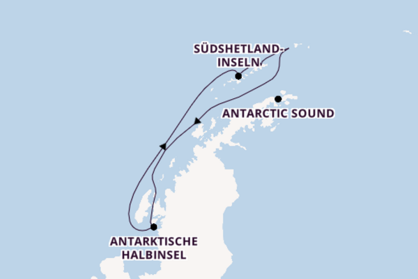 Traumhafte Reise über Antarktische Halbinsel in 7 Tagen