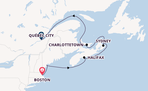East Coast USA from Boston, Massachusetts, USA with the Zuiderdam