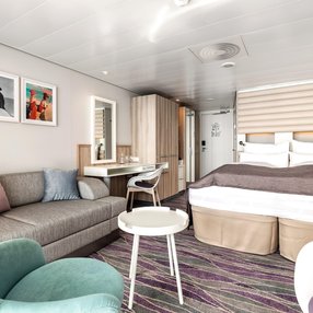 Kommen Sie an Bord der Mein Schiff Flow und entdecken Sie eine der 113 Kabinenkategorien auf insgesamt 17 Decks die für 4100 Passagiere Platz bieten. Wählen Sie Ihre Traumkabine und fühlen Sie sich auf Ihrer Kreuzfahrt an Bord der Mein Schiff Flow wie Zuhause!