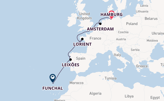 Portugal from Hamburg, Germany with the HANSEATIC nature