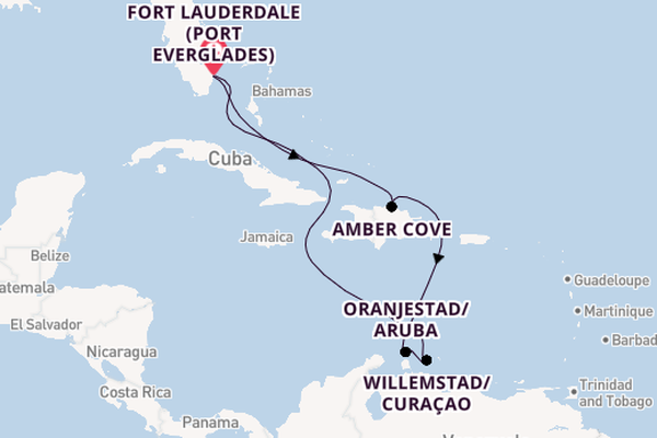 Caribbean from Fort Lauderdale (Port Everglades), Florida, USA with the Regal Princess