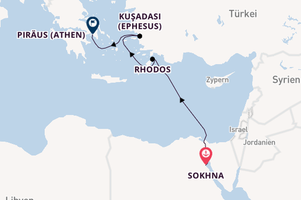 Östliches Mittelmeer ab Sokhna, Ägypten auf der EXPLORA II