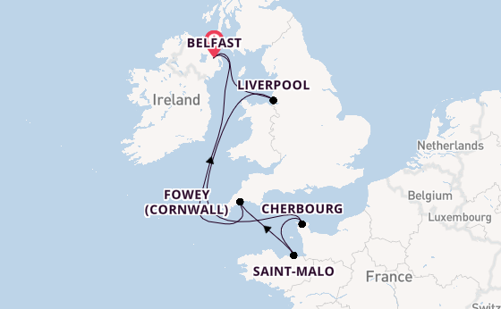 Cruise with Ambassador Cruise Line from Belfast