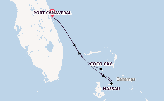 Caribbean from Port Canaveral, Florida, USA with the Adventure of the Seas