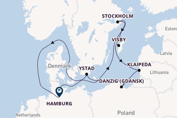 Europe from Kiel, Germany with the HANSEATIC nature