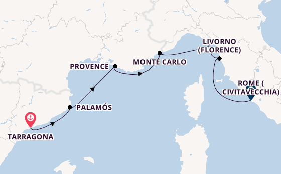 Western Mediterranean from Tarragona, Spain with the Azamara Journey