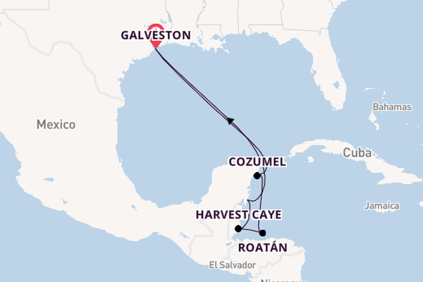 Western Caribbean from Galveston, Texas, USA with the Norwegian Escape