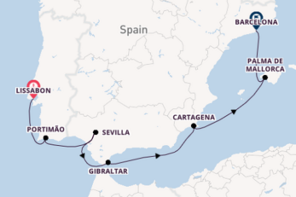 8daagse cruise naar Sevilla