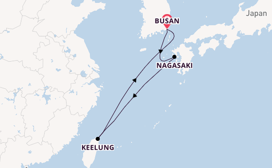 East Asia from Busan, South Korea with the Costa Serena