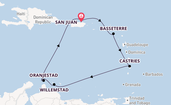 Caribbean vanaf San Juan, Puerto Rico met de Norwegian Viva