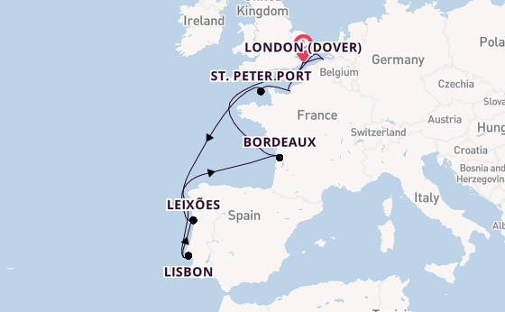 United Kingdom from London (Dover), England, United Kingdom with the Carnival Legend