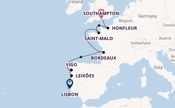Portugal from Southampton, England with the Silver Spirit