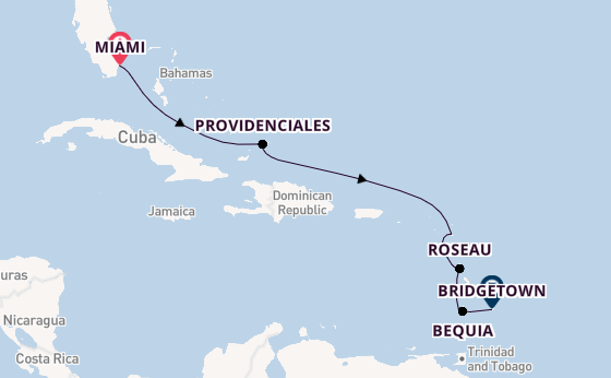 Caribbean vanaf Miami, Verenigde Staten met de EXPLORA III