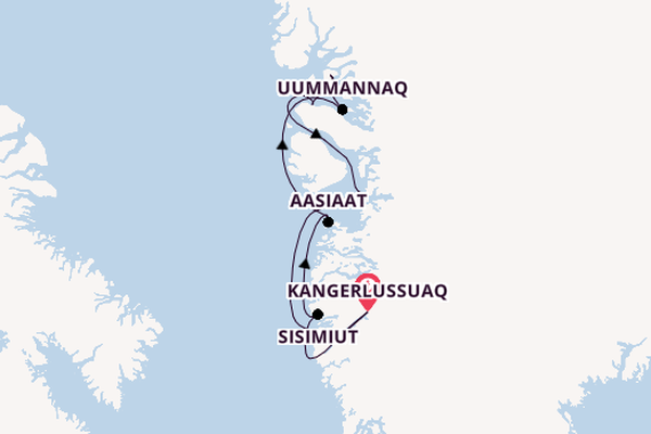 Arktis ab Kangerlussuaq, Grönland auf der MS Hamburg