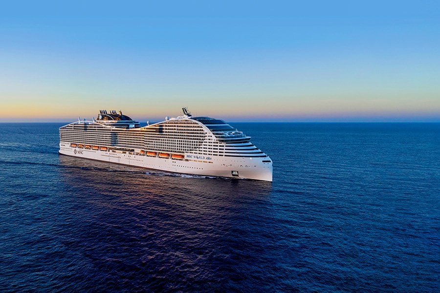 Westelijke Middellandse Zee vanaf Marseille, Frankrijk met de MSC World Asia