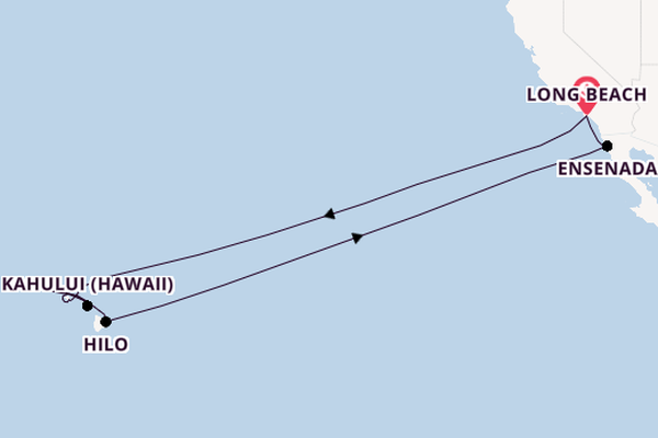 Hawaii from Long Beach, California, USA with the Carnival Legend