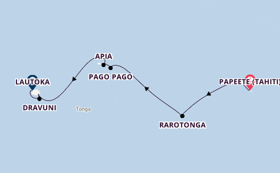 Polynesien ab Papeete (Tahiti), Französisch-Polynesien auf der Norwegian Spirit