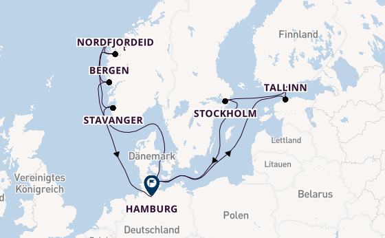 Norwegen ab Kiel, Deutschland auf AIDAprima