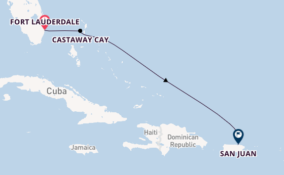 Caribbean vanaf Fort Lauderdale, Verenigde Staten met de Disney Dream