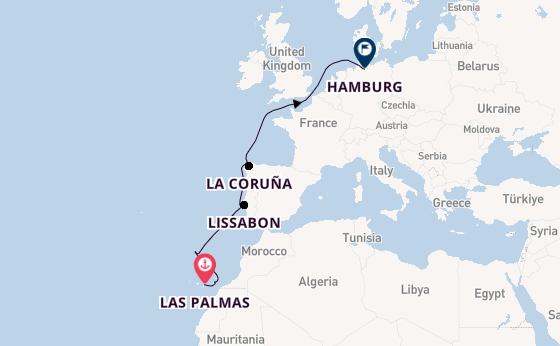 Canarische Eilanden vanaf Las Palmas, Gran Canaria, Spanje met de Mein Schiff Relax
