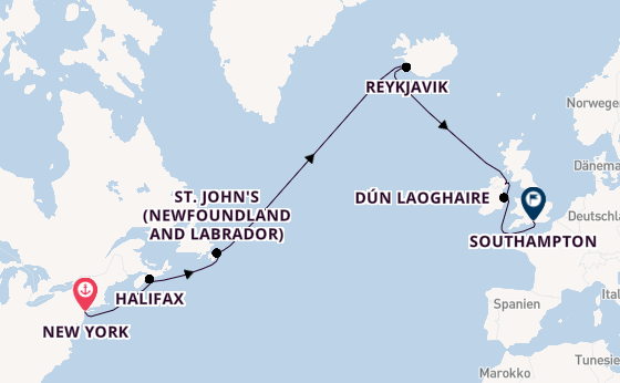 Transatlantik ab New York auf der Seven Seas Splendor