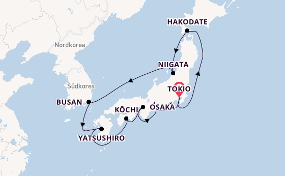 Japan ab Tokio, Japan auf der Sapphire Princess