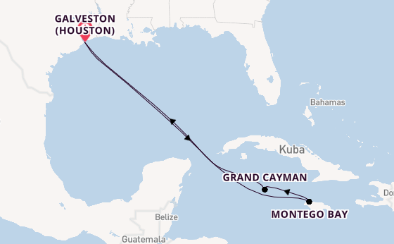 Westliche Karibik ab Galveston (Houston), USA auf der Carnival Horizon