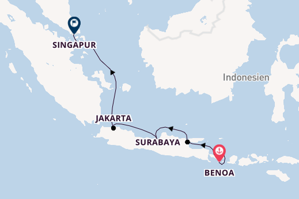 Indonesien ab Bali (Benoa), Indonesien auf der Seven Seas Mariner