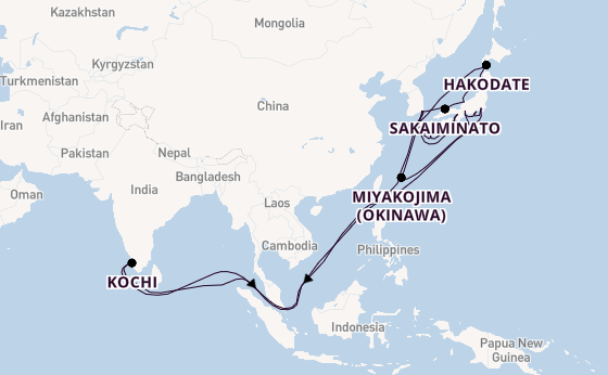 Japan from Tokyo, Japan with the Silver Whisper