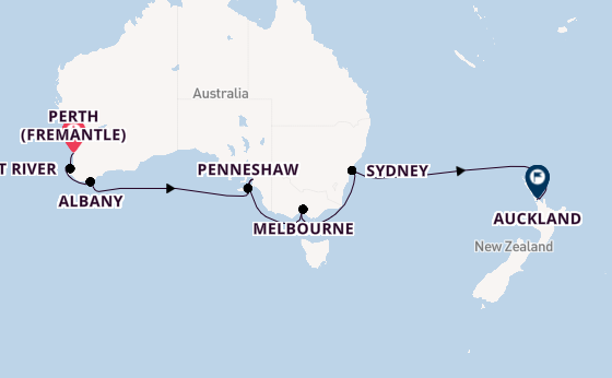 Australia from Perth (Fremantle), Australia with the MS EUROPA 2