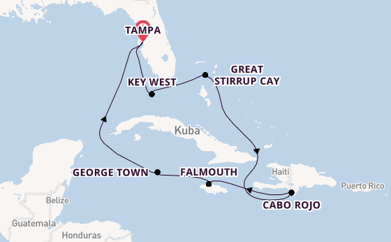 Karibik ab Tampa, Florida, USA auf der Norwegian Gem