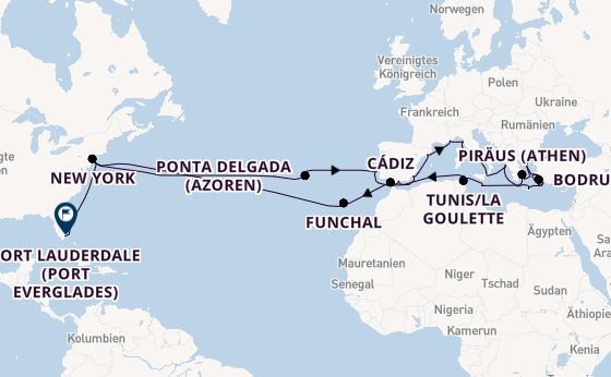 Transatlantik ab New York auf der Volendam