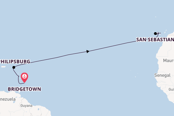 Karibik ab Bridgetown, Barbados auf der Mein Schiff 4