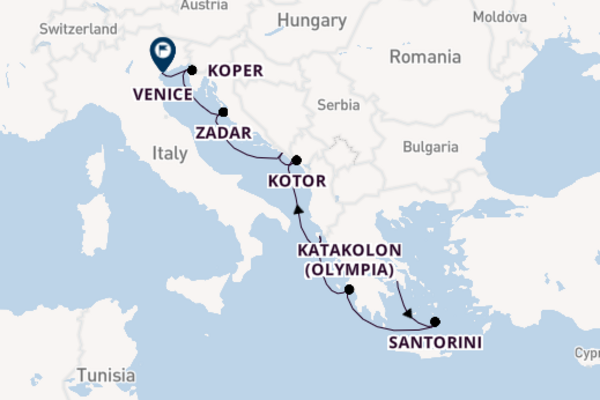 Cruising to Venice from Athens (Piraeus)