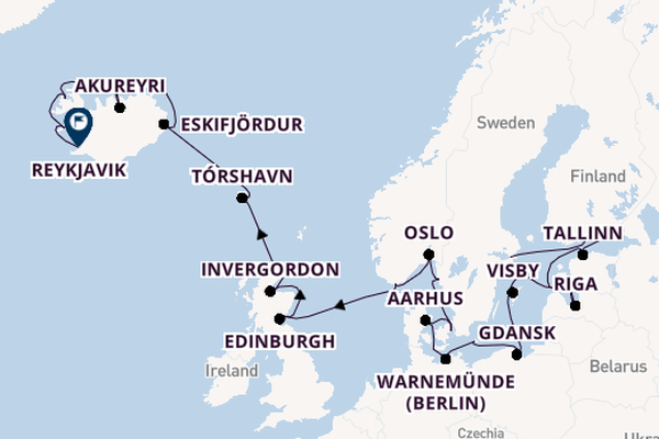 Arctic Ocean from Stockholm, Sweden with the Marina