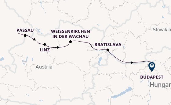 Danube River, Europe from Vilshofen, Germany with the AmaReina