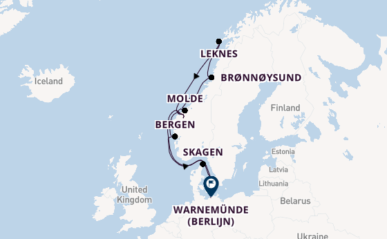 Noorwegen vanaf Kopenhagen, Denemarken met de EXPLORA IV
