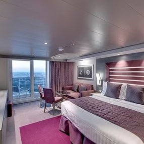 Come aboard the undefined and discover one of 66 cabin categories on a total of 15 decks that can accommodate 5686 passengers. Choose your dream cabin and feel at home on board the undefined!