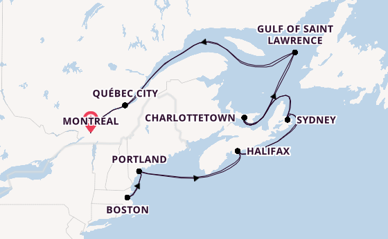 New England from Montreal, Canada with the Volendam