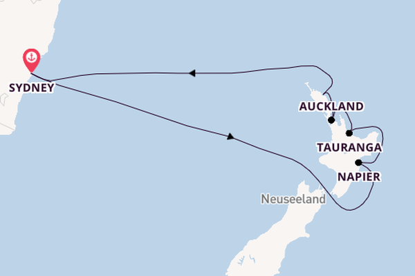 Australien und Neuseeland ab Sydney, Australien auf der Carnival Splendor