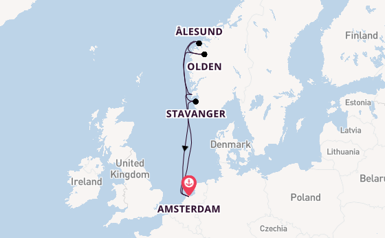 Norway from Amsterdam, Netherlands with the Celebrity Eclipse