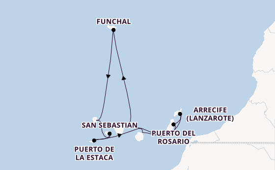 Kanarische Inseln ab Las Palmas, Gran Canaria auf der Le Champlain