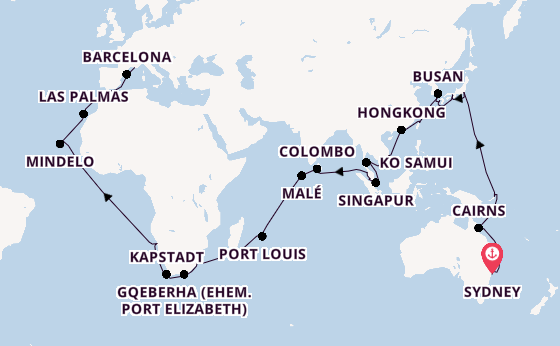 Südostasien ab Sydney auf der Costa Deliziosa
