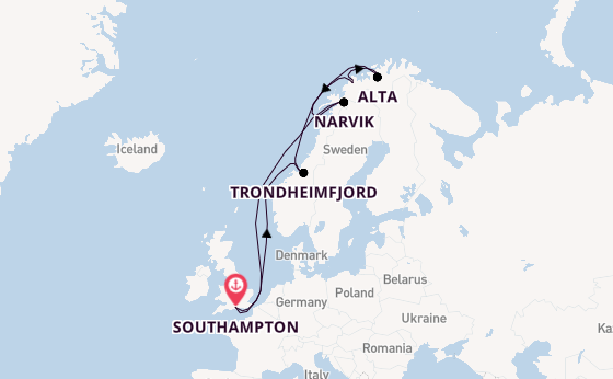 Norway from Southampton, England with the Majestic Princess