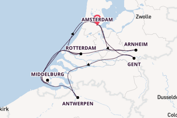 In 8 Tagen nach Amsterdam über Middelburg