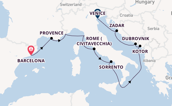 Luxury Best of the Med: Monte Carlo, Florence & Dubrovnik with FREE Barcelona Stay