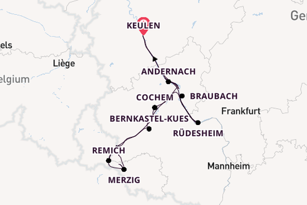 Rijn vanaf Keulen, Duitsland met de Rhein Prinzessin