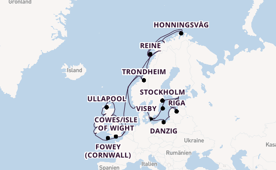 Britische Inseln ab Kopenhagen, Dänemark auf der Seabourn Quest